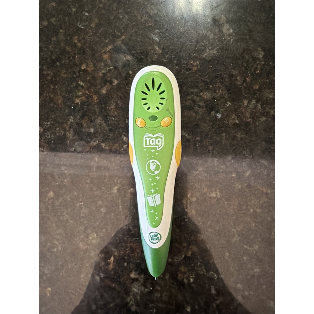 LeapFrog TAG Reader Stylus Pen #20800 Green/White Older Style Pen TESTED/WORKS!